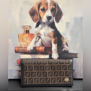 Auth🤎 Fendi🤎 Zucca monogram canvas Bi-fold Continental Wallet-No Callouts-